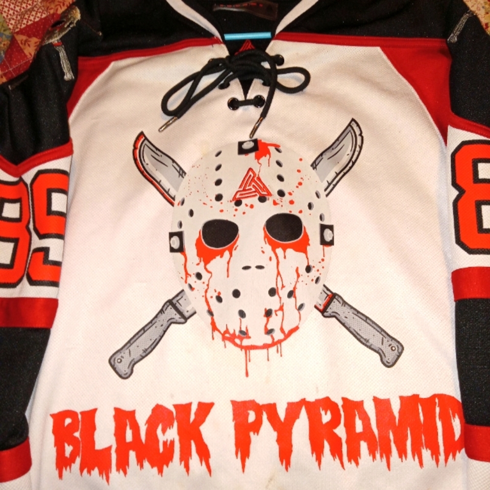 COPY - Black Pyramid Hockey Jersey Jason Voorhees